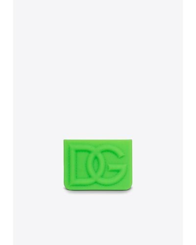Dolce & Gabbana Dg Logo Embossed Cardholder - Green