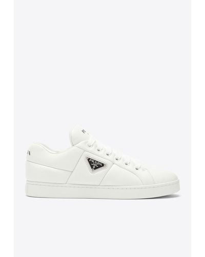 Prada Padded Leather Sneaker - White