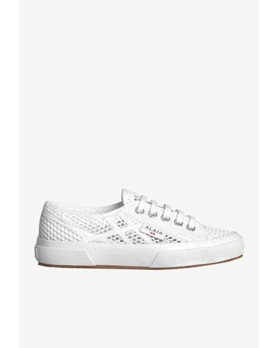 Alaïa Superga Low-top Trainers In Mesh - White