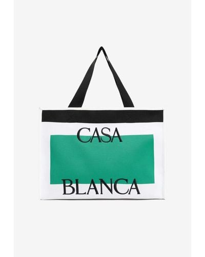 Casablancabrand Logo Tote Bag - Green