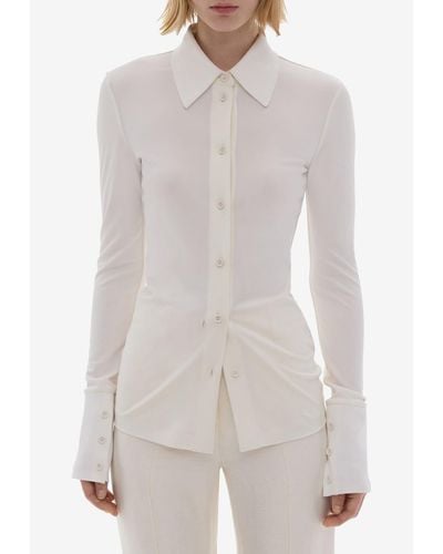Helmut Lang Long-Sleeved Fitted Shirt - White