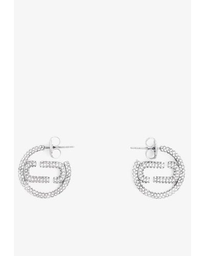 Marc Jacobs Small J Marc Crystal-Embellished Earrings - White