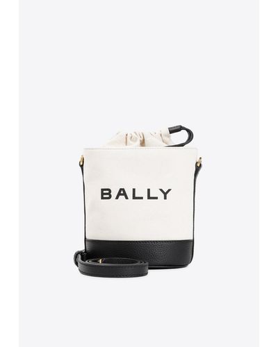 Bally Logo Bucket Bag - White