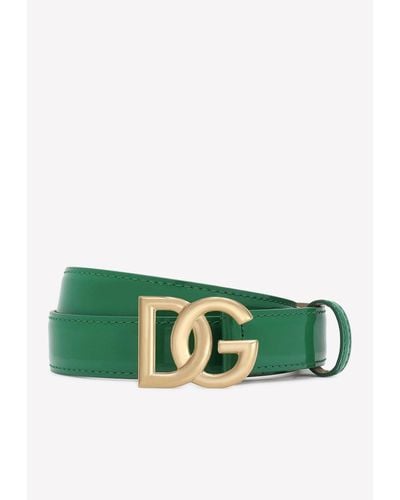 Dolce & Gabbana Dg Logo Belt - Green