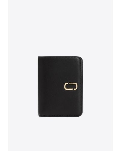 Marc Jacobs The Mini J Marc Compact Leather Wallet - Black