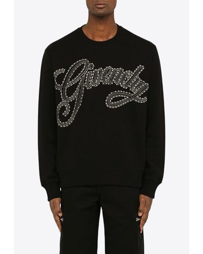 Givenchy Logo-embroidery Crewneck Sweatshirt - Black