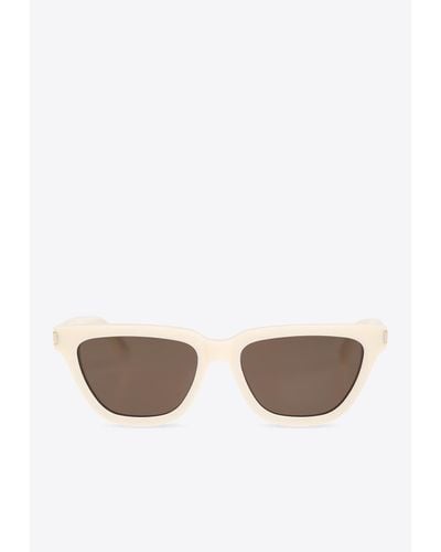 Saint Laurent Sulpice Cat-Eye Sunglasses - White