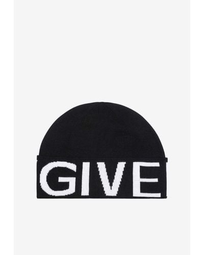 Givenchy Logo Jacquard Beanie - Black
