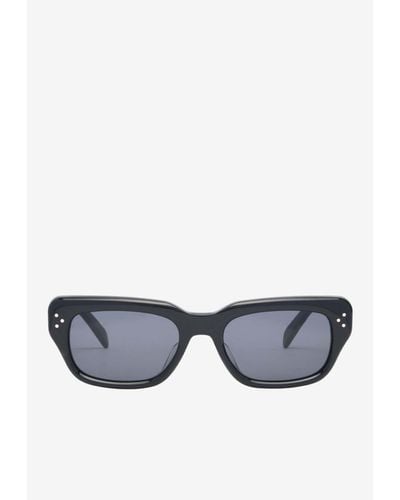 Celine Bold 3 Dots Rectangular Sunglasses - Blue