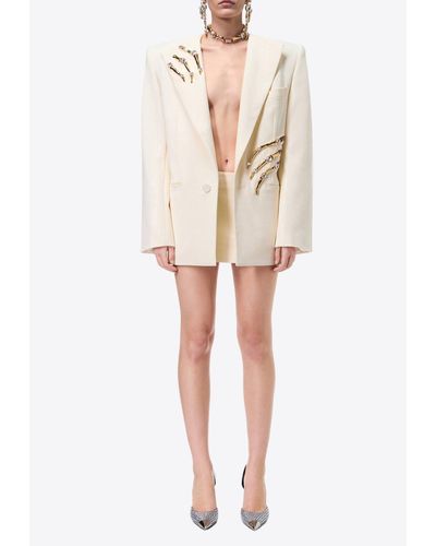 Area Claw Cut-out Blazer - Natural