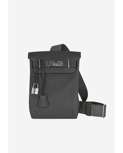 Hermès Hac A Dos Pm Backpack In Vert De Gris Togo With Palladium Hardware - Multicolour