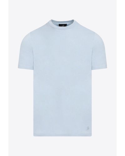 Dunhill Short-Sleeved Solid T-Shirt - Blue