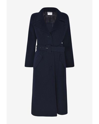 Moschino Single-Breasted Coat - Blue