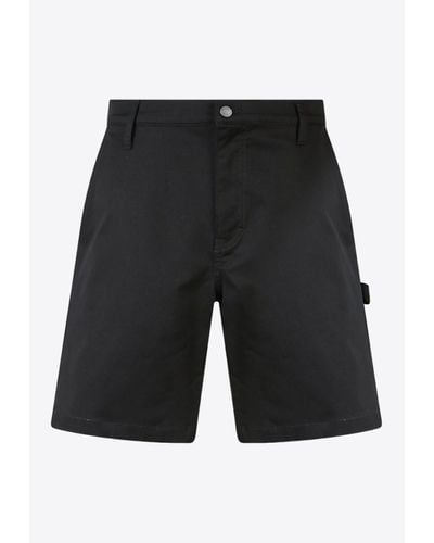 Moschino Logo-Patch Bermuda Shorts - Black