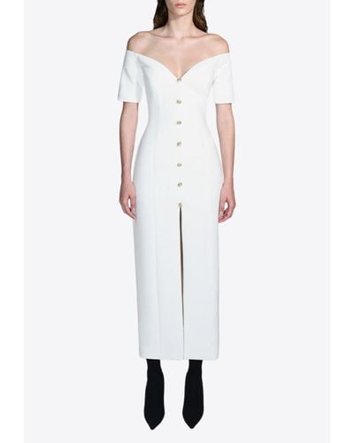 Dalood Off-Shoulder Midi Dress - White