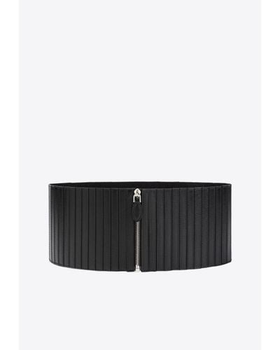 Alaïa Corset Leather Belt - Black