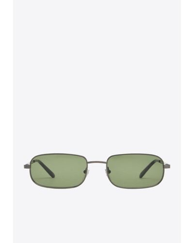 Gucci Rectangular Metal Sunglasses - Green