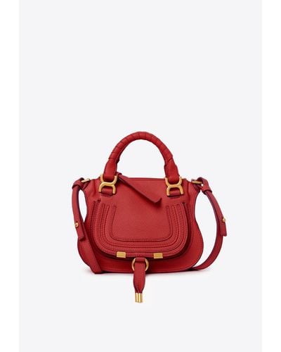 Chloé Mini Marcie Top Handle Bag - Red