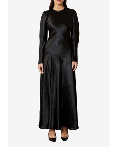 Abadia Yara Stain Maxi Dress - Black