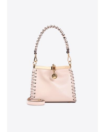 Etro Mini Vela Calf Leather Shoulder Bag - Pink