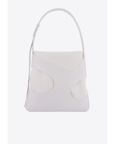 Ferragamo Cut-Out Shoulder Bag - White