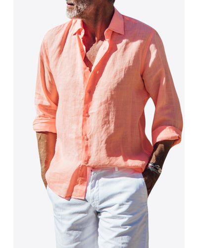 Les Canebiers Divin Button-Up Shirt - Orange