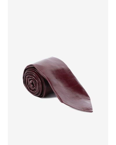 Bottega Veneta Shiny Tie - Red