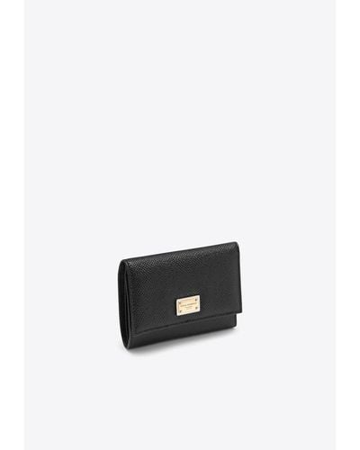 Dolce & Gabbana Logo Tri-Fold Leather Wallet - White