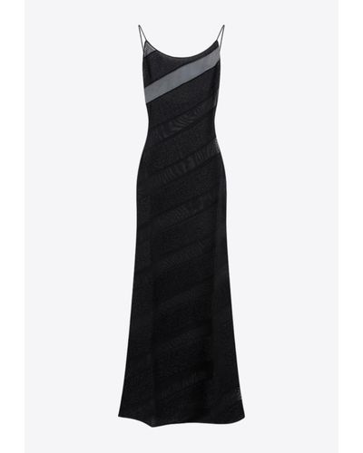 Oséree Lumier Twist Maxi Dress - Black