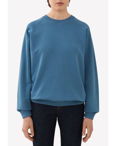 Chloé Logo-Embroidered Pullover Sweatshirt - Blue