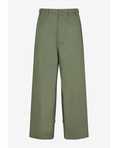 KENZO Oversized Straight Pants - Green