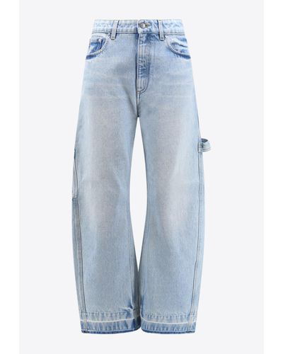 Stella McCartney Basic Wide-Leg Mid-Rise Jeans - Blue