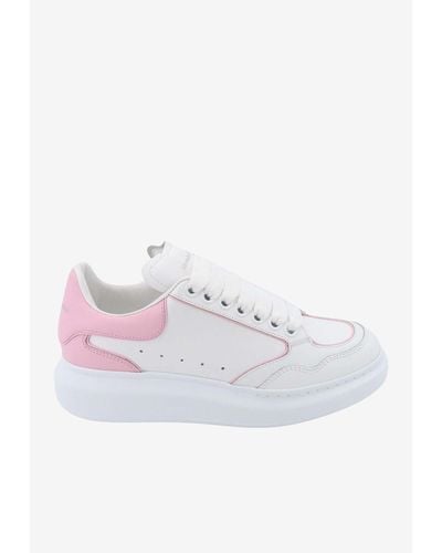 Alexander McQueen Larry Leather Low-Top Sneakers - White