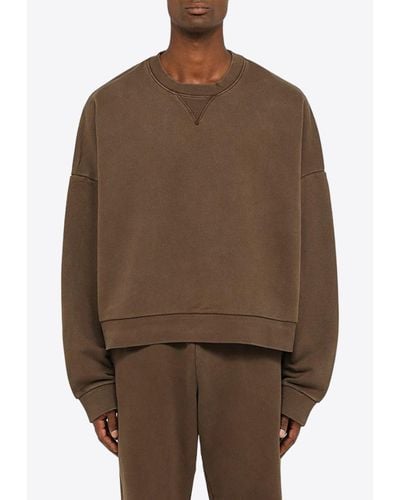Entire studios Washed-Out Pullover Sweatshirt - Brown
