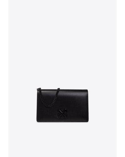 Off-White c/o Virgil Abloh Jitney 0.5 Leather Chain Clutch - White