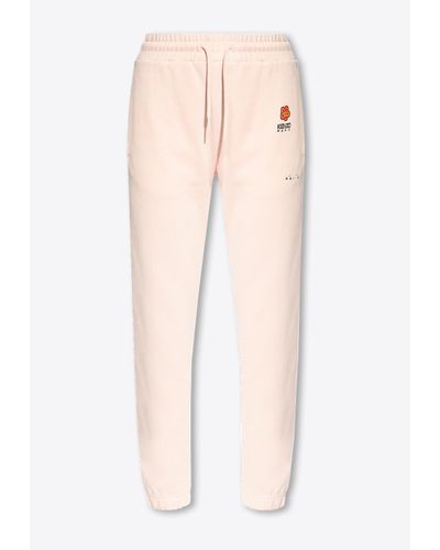 KENZO Logo-Embroidered Track Pants - Natural
