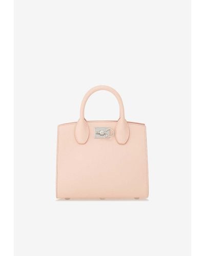 Ferragamo Small Studio Box Top Handle Bag - Pink