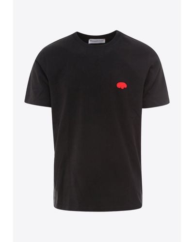 BORN ROMANTIC Logo Patch Short-Sleeved T-Shirt - Black