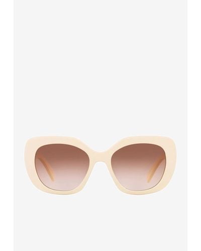 Celine Gradient Lens Butterfly Sunglasses - White