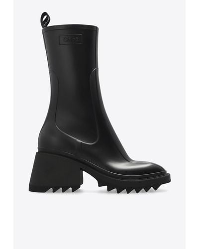 Chloé Betty 70 Mid-Calf Rain Boots - Black