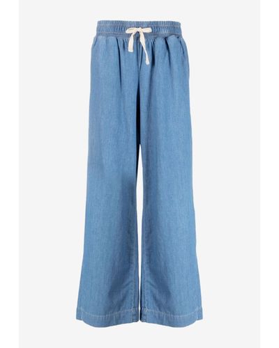 FRAME Drawstring Denim Trousers - Blue