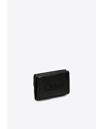 Chloé Mini Sense Tri-Fold Wallet - White
