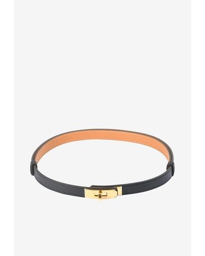 Hermès Kelly 18 Epsom Calfskin Belt With Gold Plated Buckle - Black