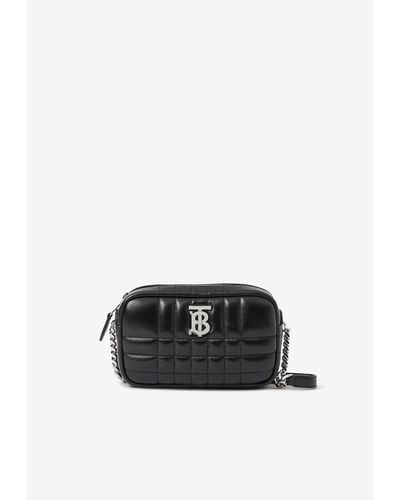 Burberry Mini Lola Quilted Leather Camera Bag - Black