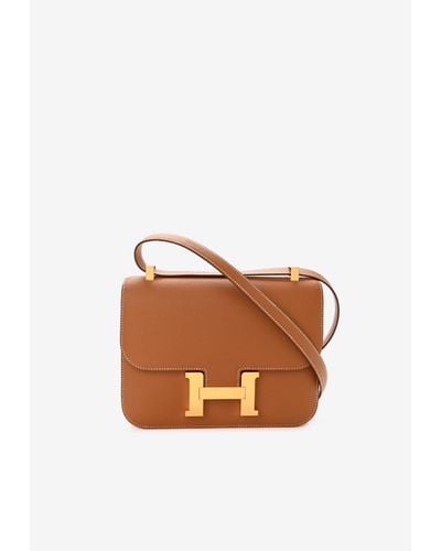 Hermès Constance 1-24 In Gold Epsom With Gold Hardware - White