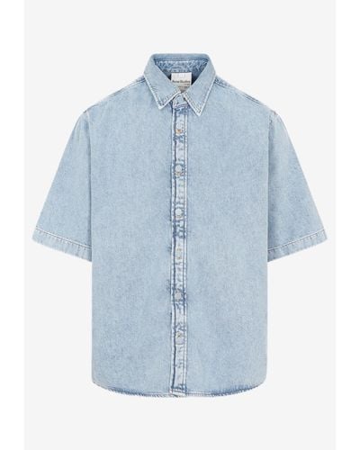 Acne Studios Short-sleeved Denim Shirt - Blue