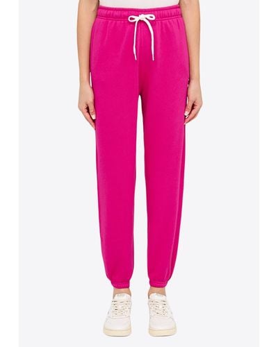 Polo Ralph Lauren Logo Embroidered Drawstring Track Pants - Pink