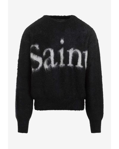 SAINT Mxxxxxx Mohair Blend Crewneck Sweater - Black