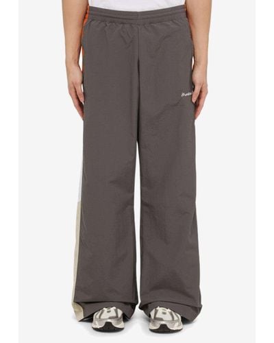 Martine Rose Logo-Embroidered Track Trousers - Brown