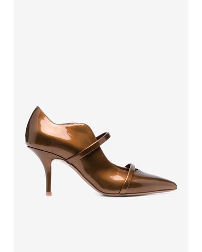 Malone Souliers Maureen 70 Patent Leather Pumps - Brown